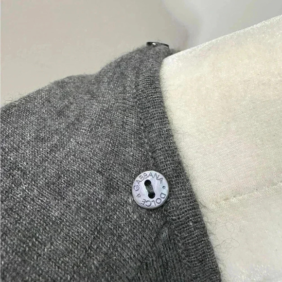 Dolce & Gabbana Alpaca Blend Knit Sweater Top Size 42 Gray Quiet Luxury Top - Picture 12 of 16